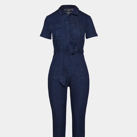 Aritzia TEN Denim Jumpsuit / Playsuit - BNWT - 4 - Dark Blue - Picture 1 of 11
